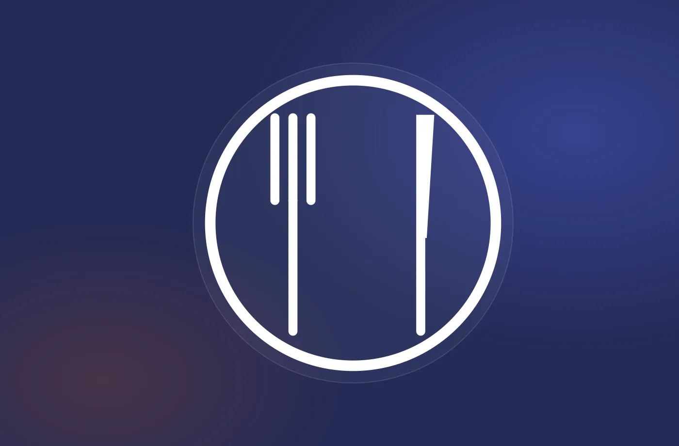 Icono de plato con cubiertos, diseño web para restaurantes en Toledo
