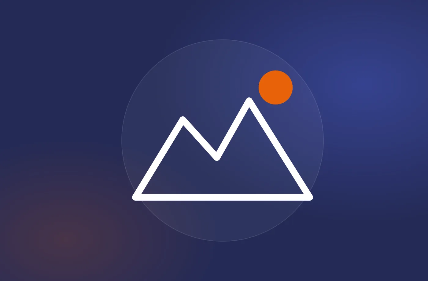 Icono de montañas y sol, diseño web para turismo rural en Toledo